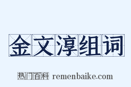 金文淳组词是什么意思的图片